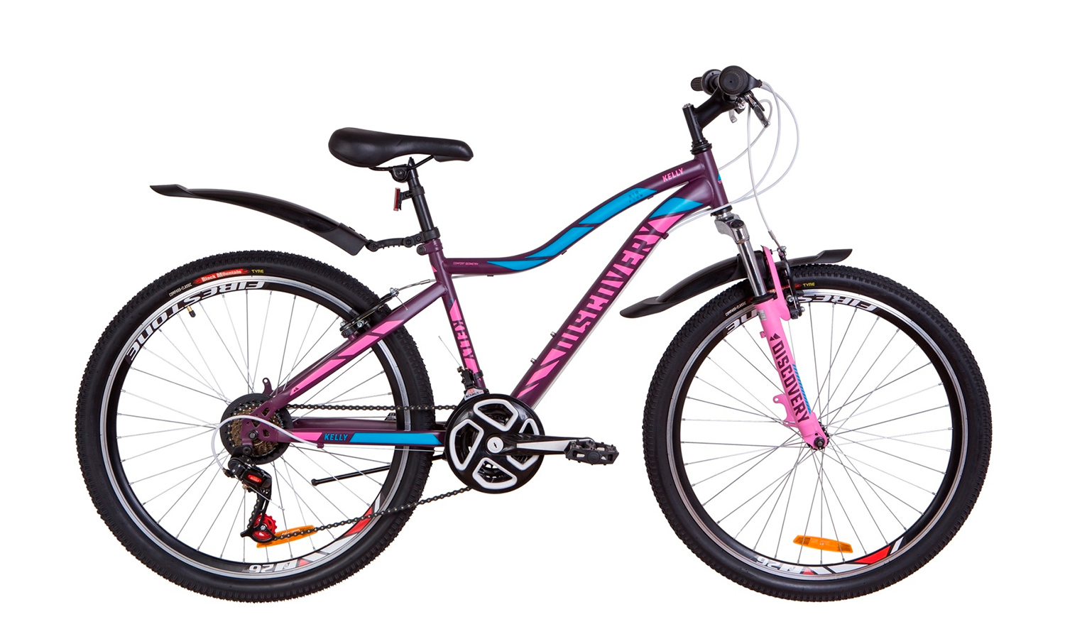 Фотографія Велосипед 26" Discovery KELLY Vbr (2019) 2019 Фіолетово-рожевий 